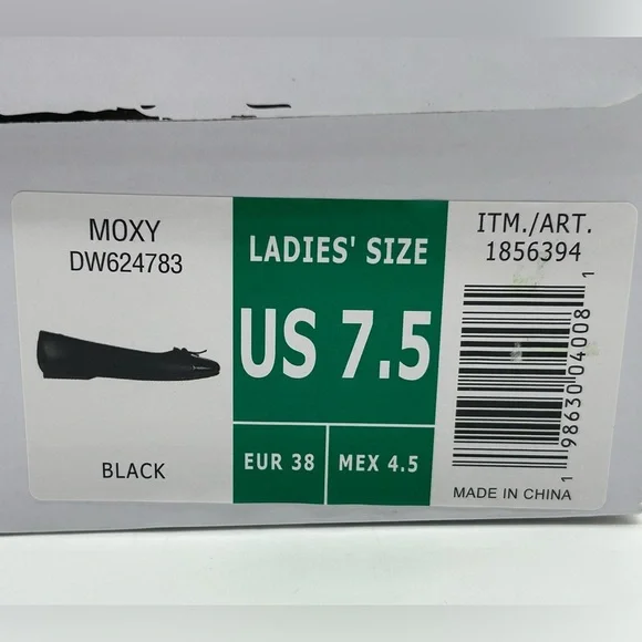 Moxy Black Vegan Ballet Flats Bow Detail | Women’s Size 7.5 | New With Box - Picture 10 of 11
